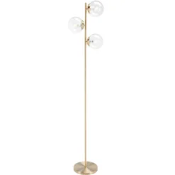 Niobe 65" Floor Lamp - Antique Gold - Safavieh