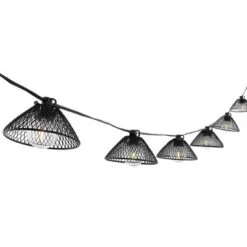 Junia LED Outdoor String Lights - 120" - 10 Light - PLT4048 - Black - Safavieh