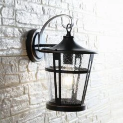 Raine Outdoor Wall Lantern - PLT4015 - Bronze - Safavieh -My home decor GUEST fd2e94f5 a227 449f 9b8c b7e455f649ce