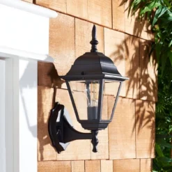 Rhion 8" Outdoor Wall Sconce (Set Of 2) - PLT7026 - Black - Safavieh 8 Rhion 8" Outdoor Wall Sconce (Set Of 2) - PLT7026 - Black - Safavieh -My home decor GUEST fefe89eb ab2b 41f9 9086 4a6dd628712d